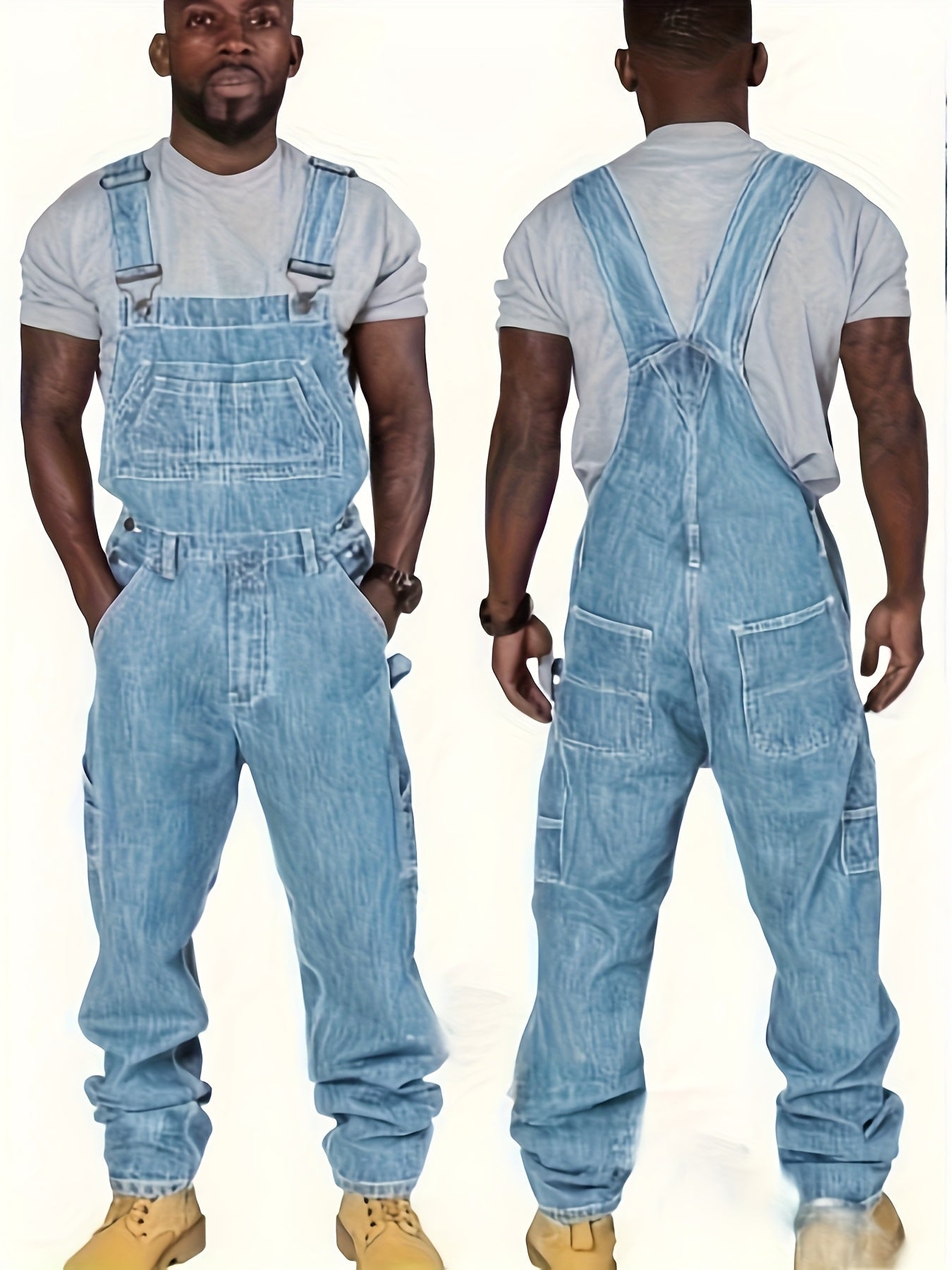Men's Utility Jumpsuit - Multi-Pocket Denim – view 8