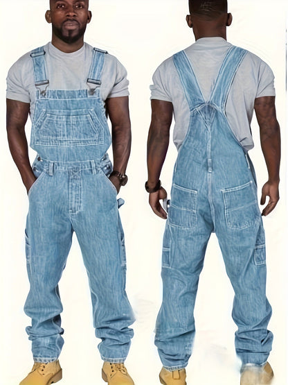 Men's Utility Jumpsuit - Multi-Pocket Denim – view 8