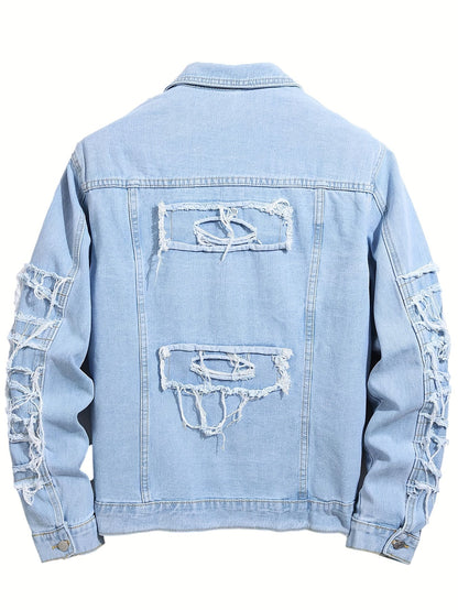 Men's Versatile Denim Pullover Coat – Sizes S–XXL – view 2