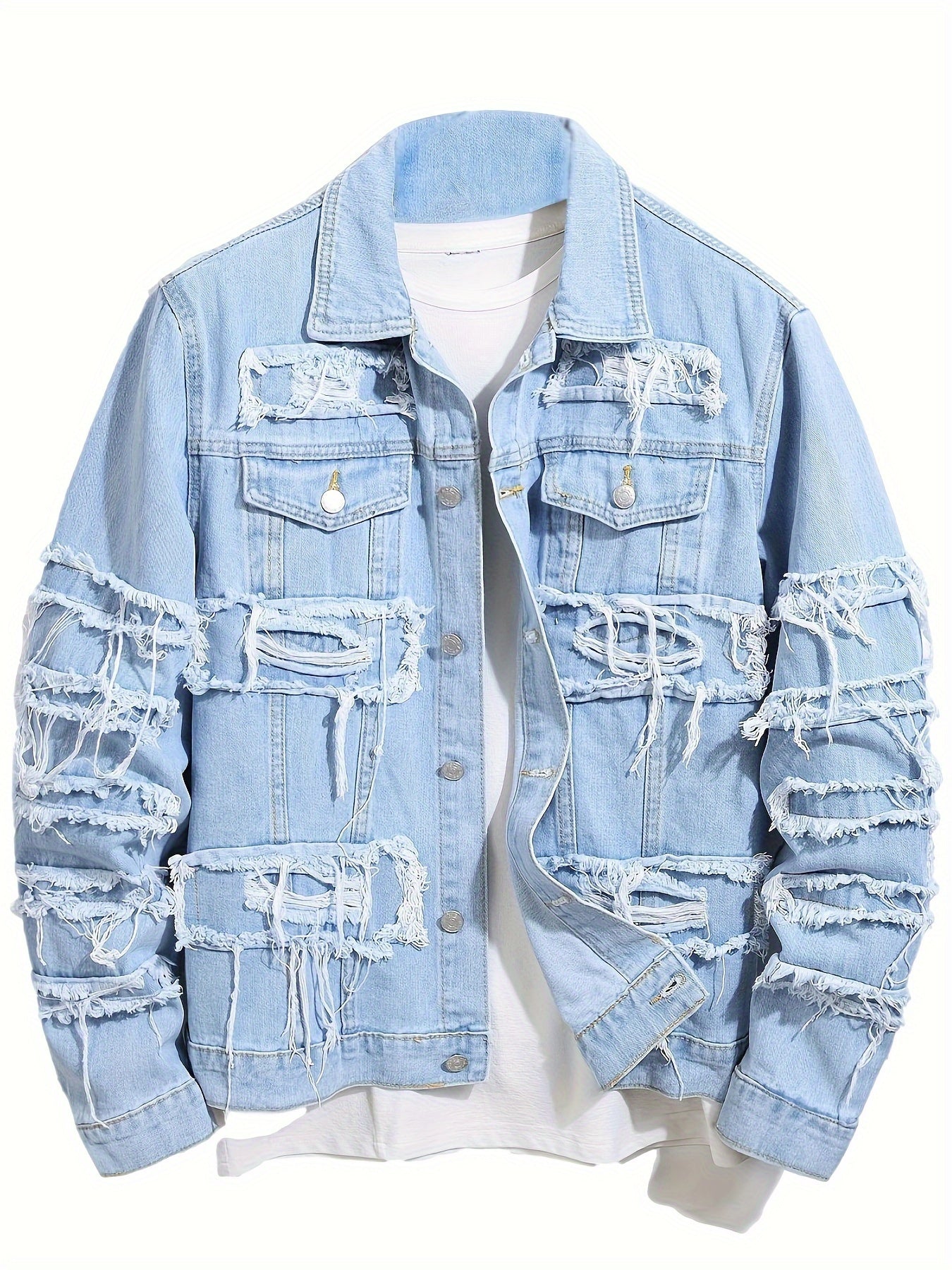 Men's Versatile Denim Pullover Coat – Sizes S–XXL – view 7