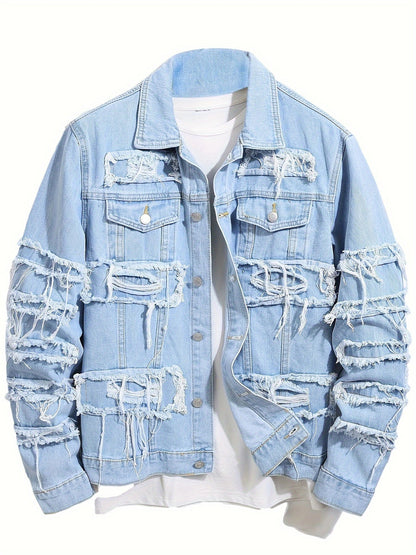 Men's Versatile Denim Pullover Coat – Sizes S–XXL – view 7