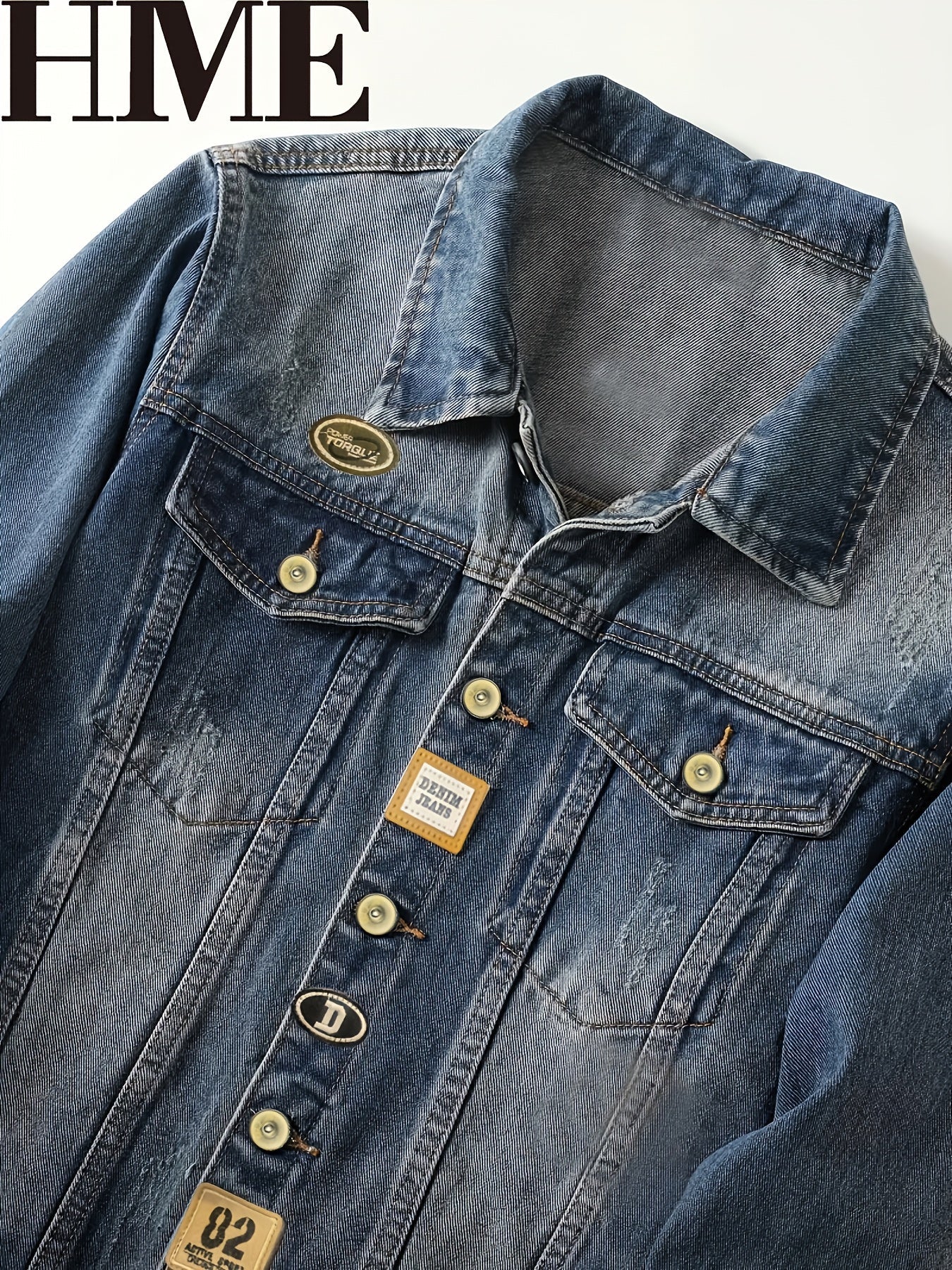 Men's Versatile Denim Pullover Jacket – Blue – view 2