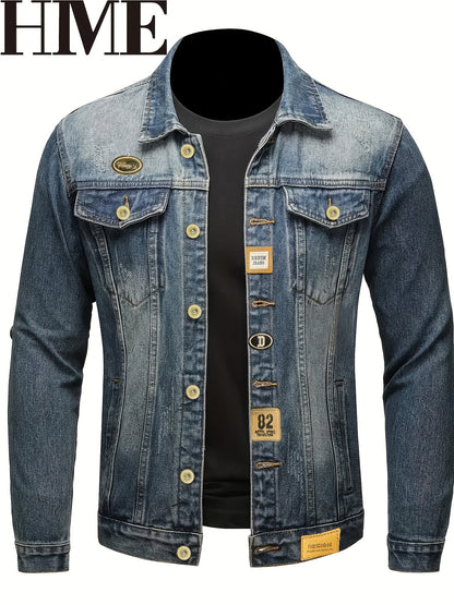 Men's Versatile Denim Pullover Jacket – Blue – view 5