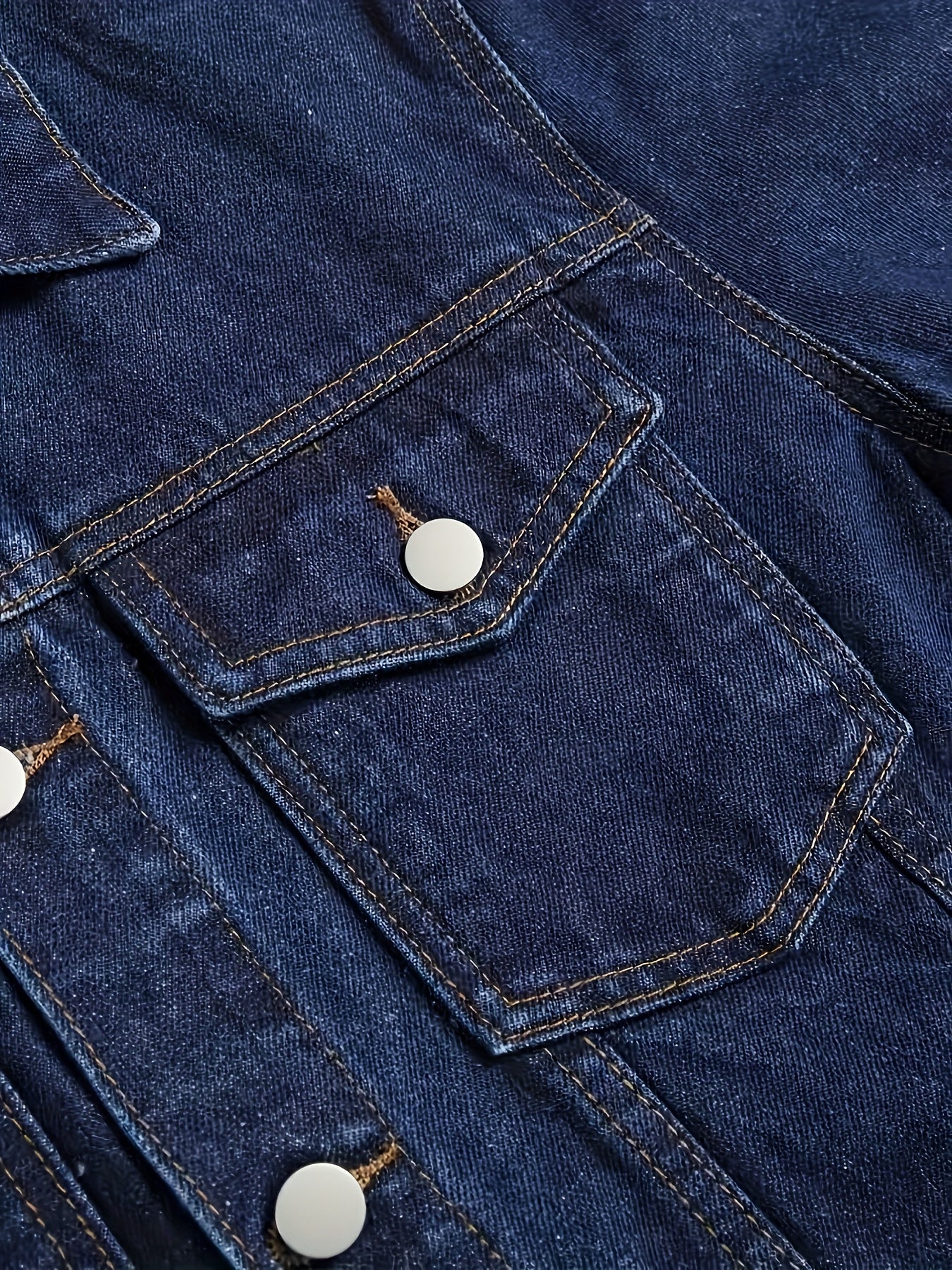 Men's Versatile Denim Pullover Jacket – Royal Blue – view 8