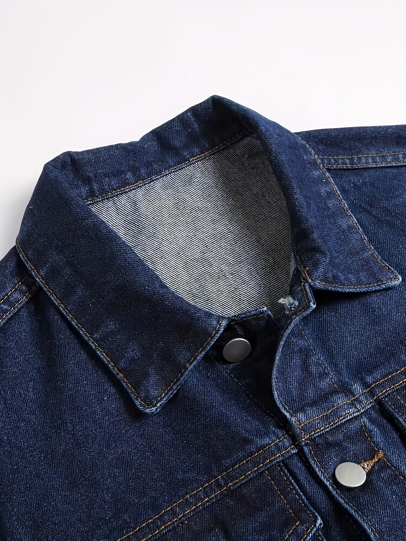 Men's Versatile Denim Pullover Jacket – Royal Blue – view 12