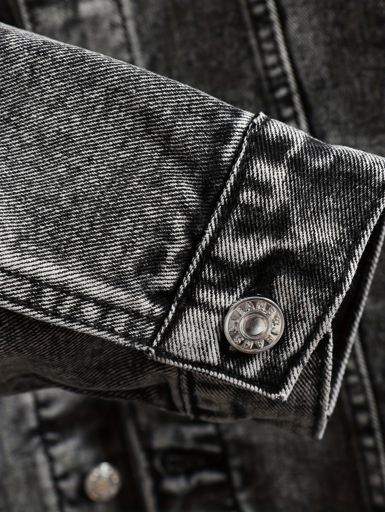 Men's Versatile Denim Single-Breasted Jacket – Light Grey – view 5