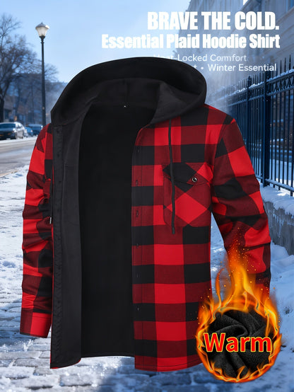 Men's Versatile Fleece Plaid Shacket – view 16