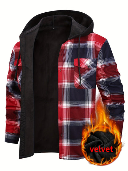 Men's Versatile Fleece Plaid Sweatshirt – view 2