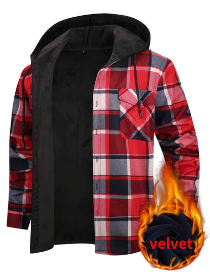 Men's Versatile Fleece Plaid Sweatshirt – view 3