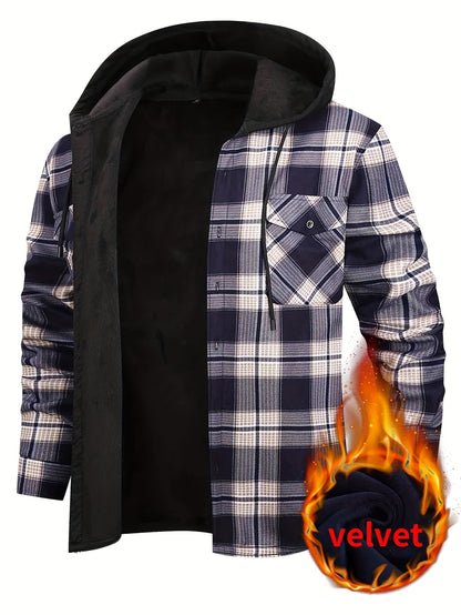 Men's Versatile Fleece Plaid Sweatshirt – view 4