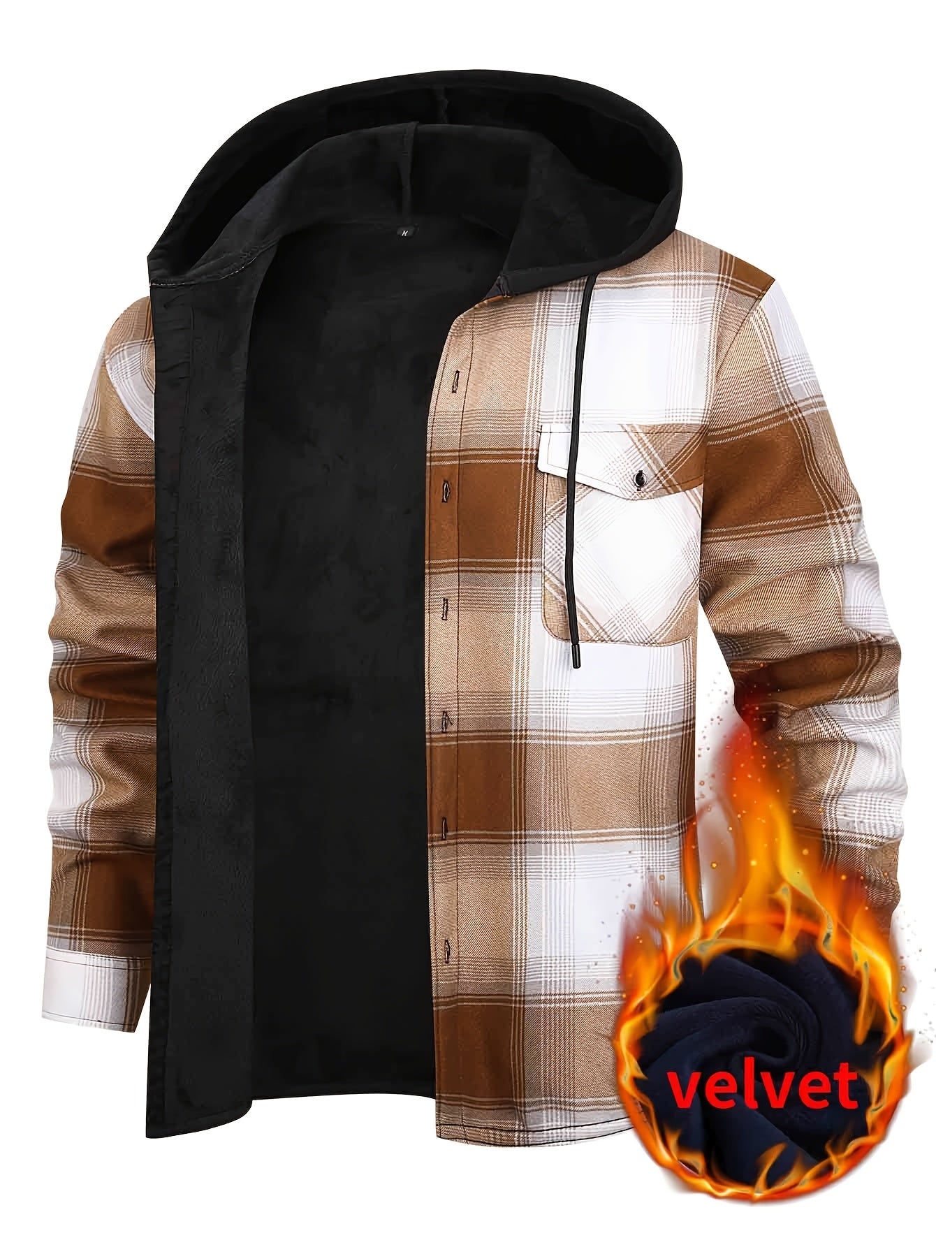 Men's Versatile Fleece Plaid Sweatshirt – view 5