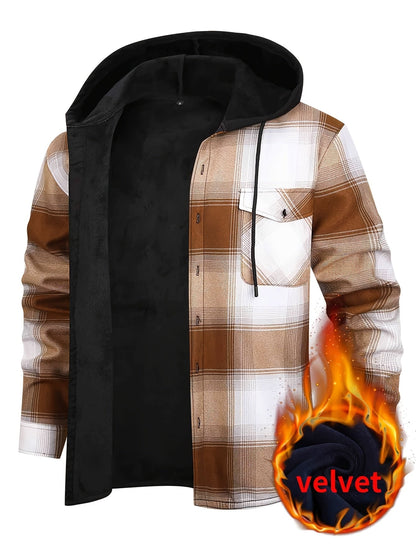 Men's Versatile Fleece Plaid Sweatshirt – view 5
