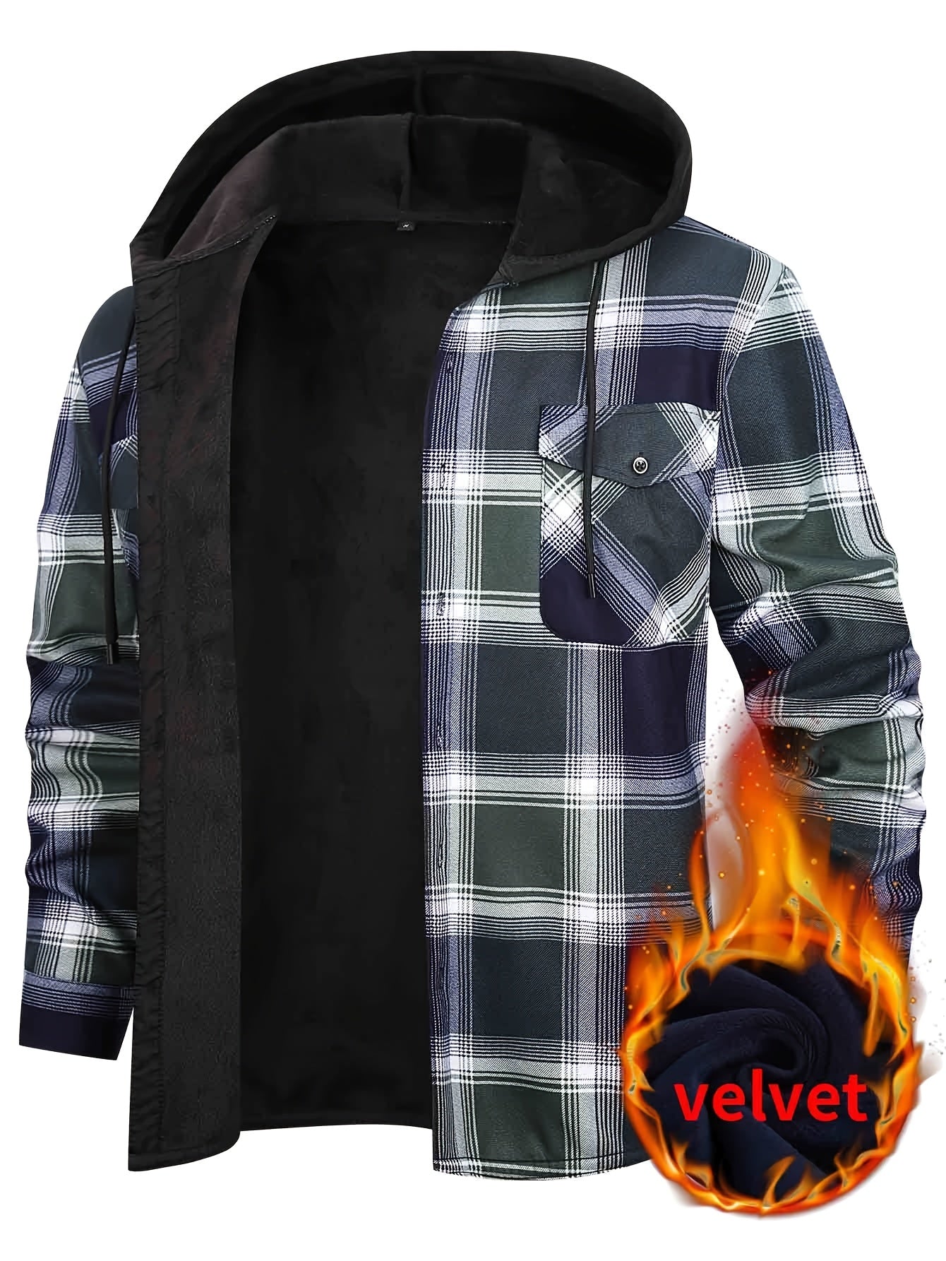 Men's Versatile Fleece Plaid Sweatshirt – view 6
