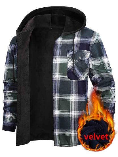 Men's Versatile Fleece Plaid Sweatshirt – view 6
