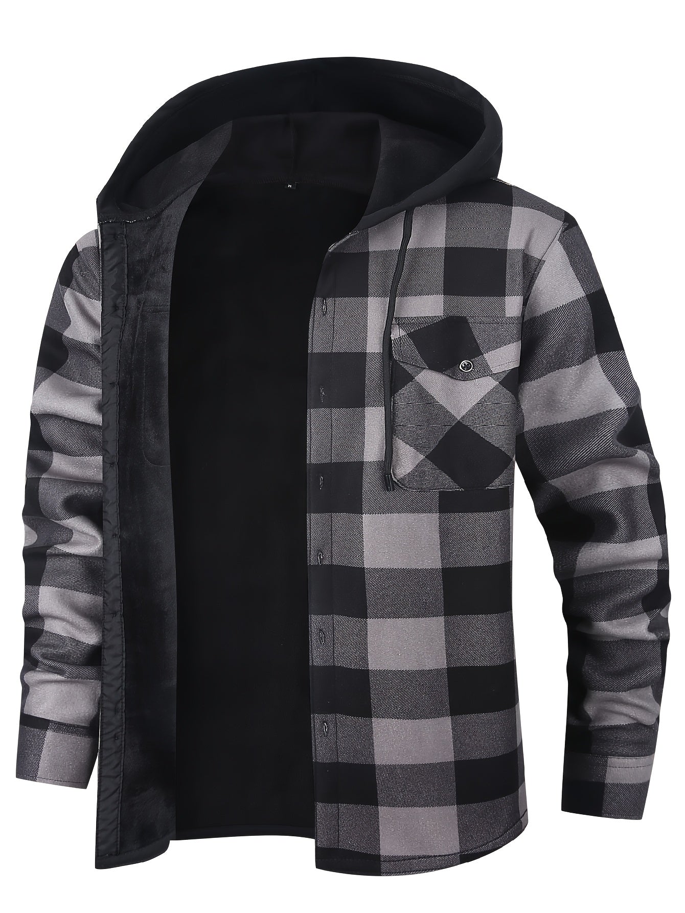 Men's Versatile Fleece Plaid Sweatshirt – view 8