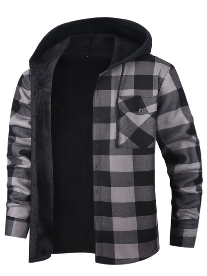 Men's Versatile Fleece Plaid Sweatshirt – view 8