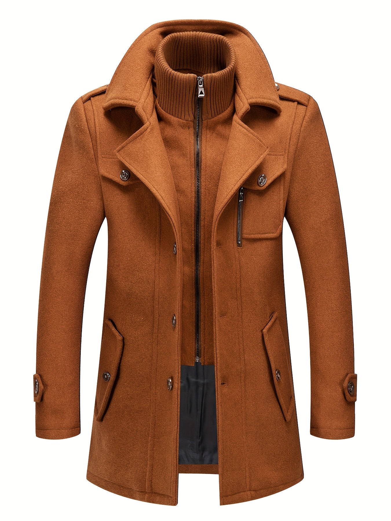 Men's Versatile Fleece Single-Breasted Coat – view 15