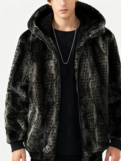 Men's Versatile Fleece Striped Coat detail view