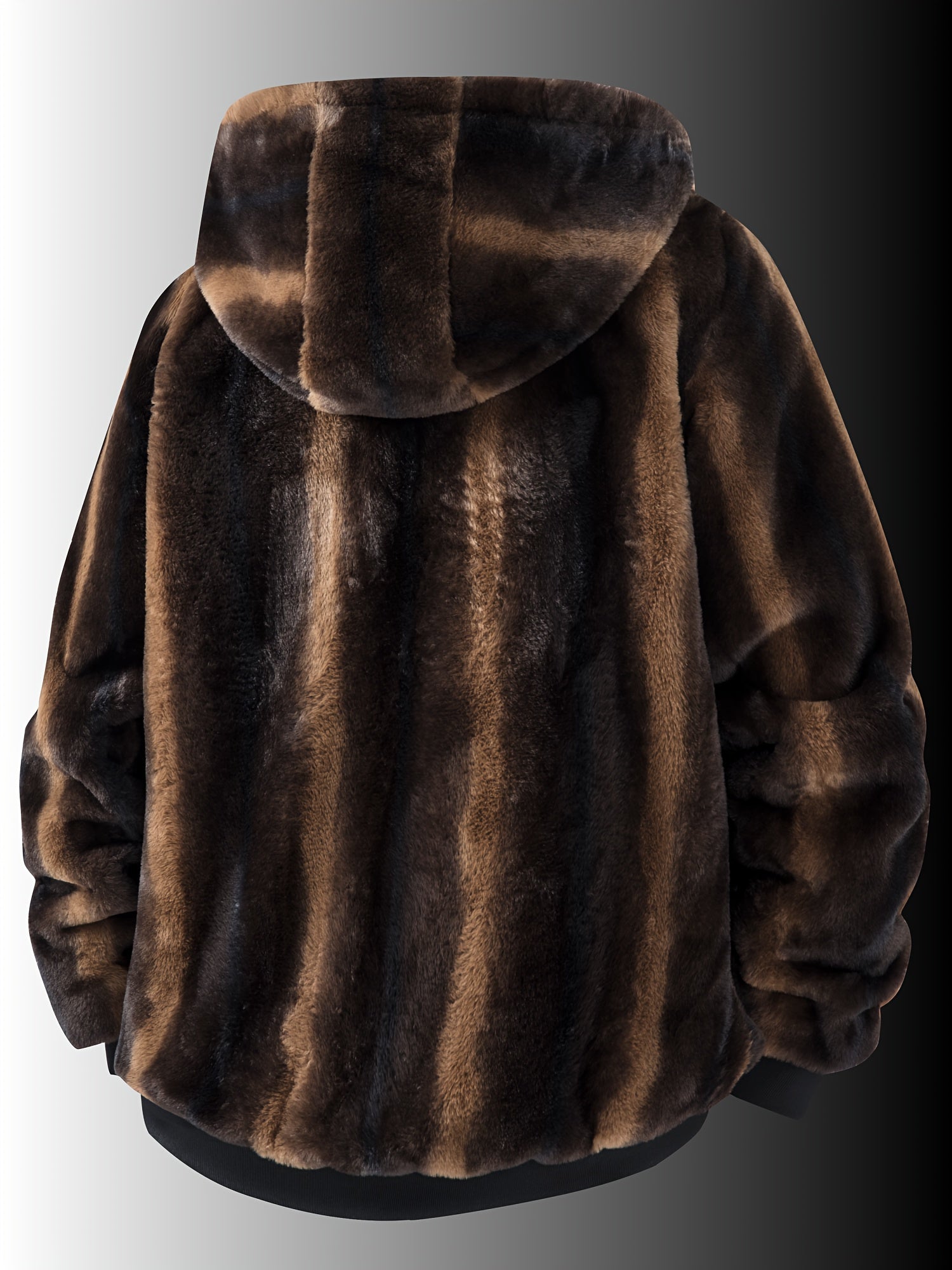Men's Versatile Fleece Striped Coat detail view