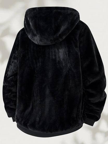 Men's Versatile Fleece Striped Coat detail view