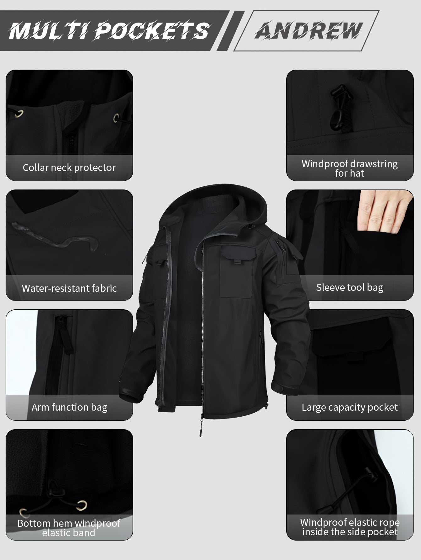 Men's Versatile Fleece Zip-Up Coat – view 4