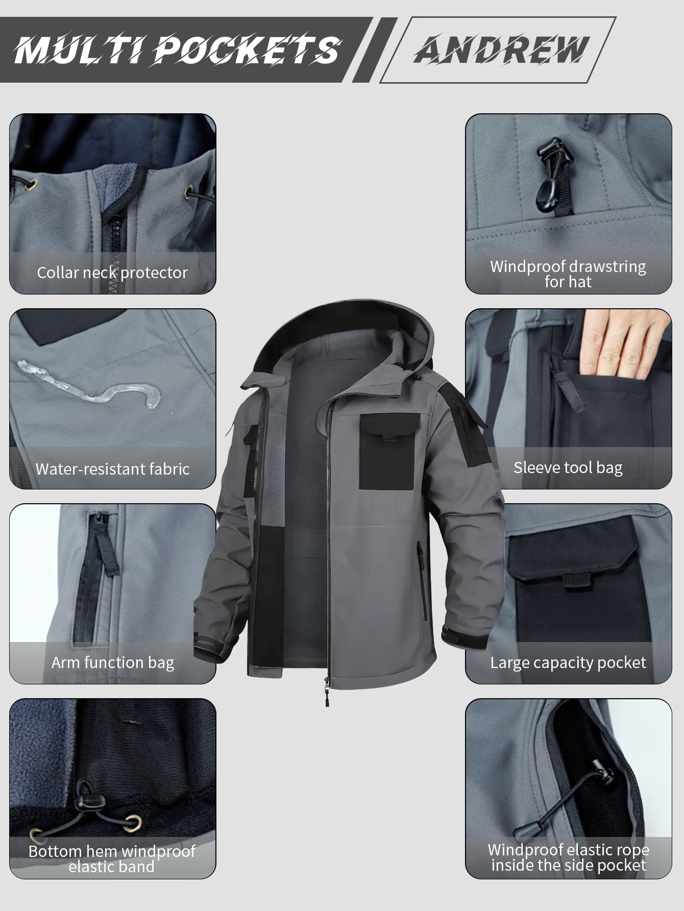 Men's Versatile Fleece Zip-Up Coat – view 6