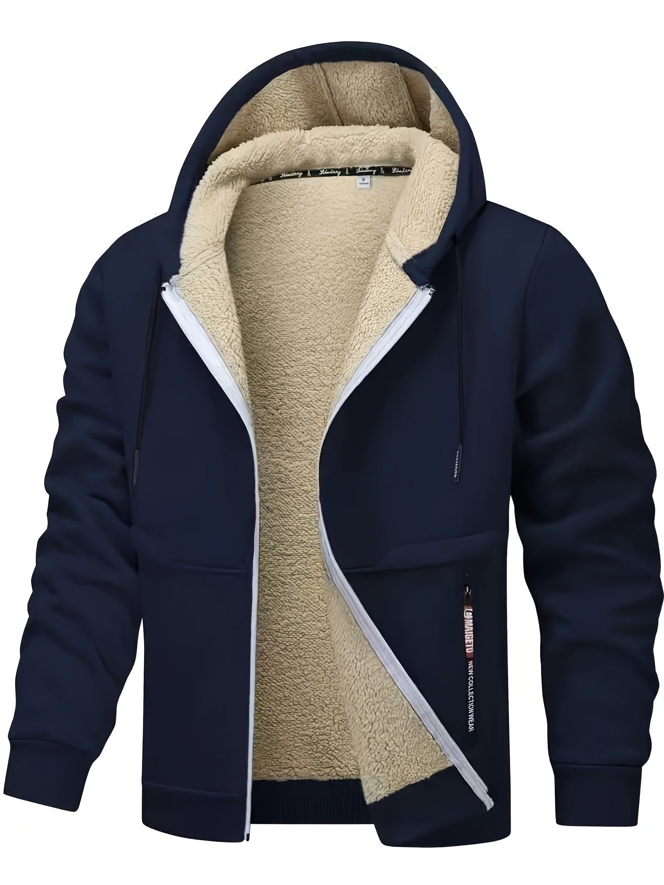 Men's Versatile Fleece Zip-Up Hoodie – Grey option – view 3