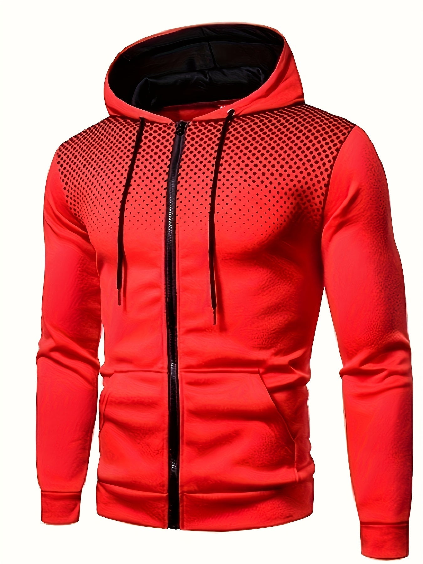 Men's Versatile Graphic Zip-Up Jacket – Black option – view 2