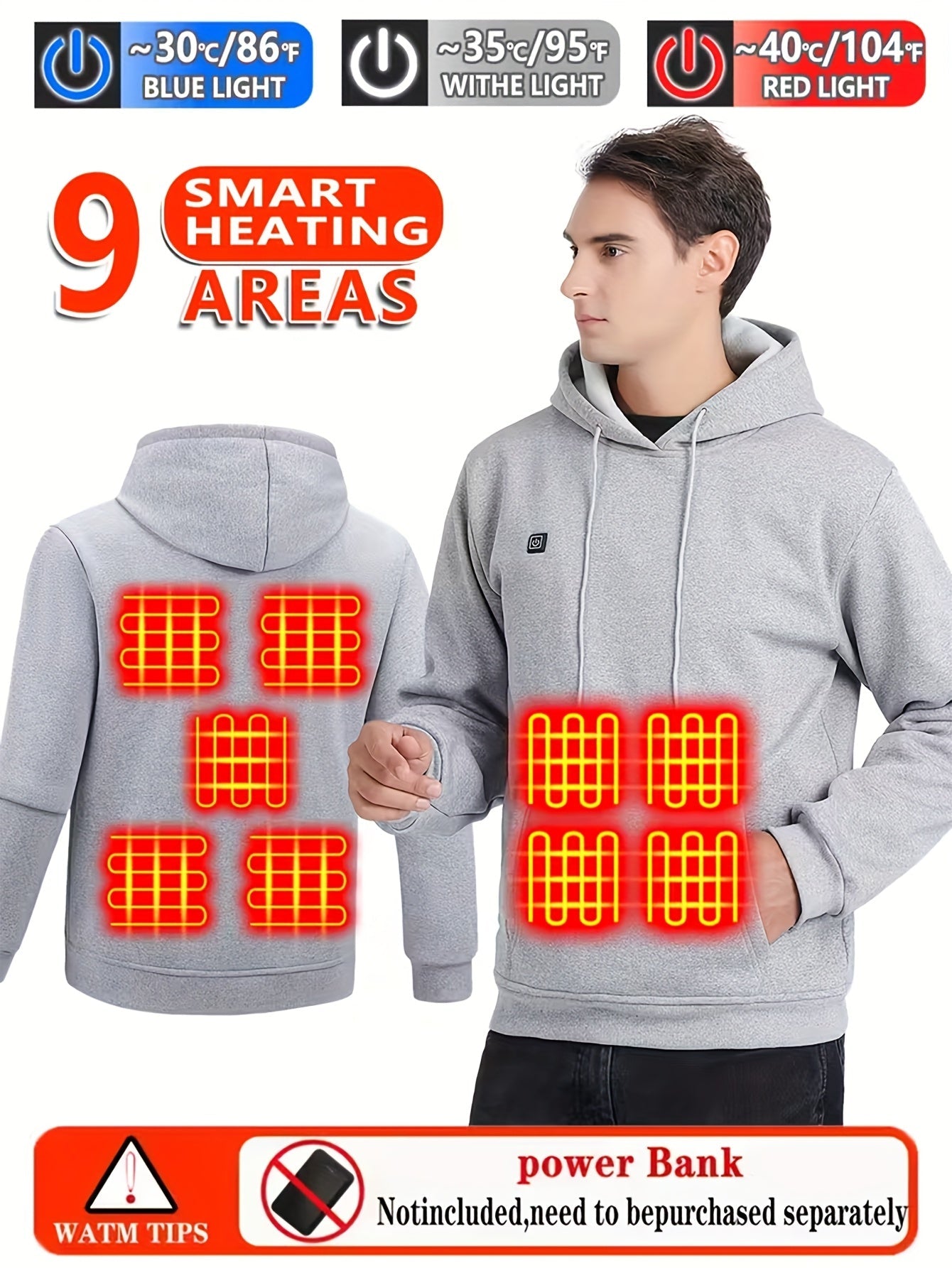 Men's Versatile Pullover Hoodie – Black – view 4