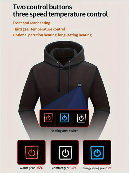 Men's Versatile Pullover Hoodie – Black – view 12
