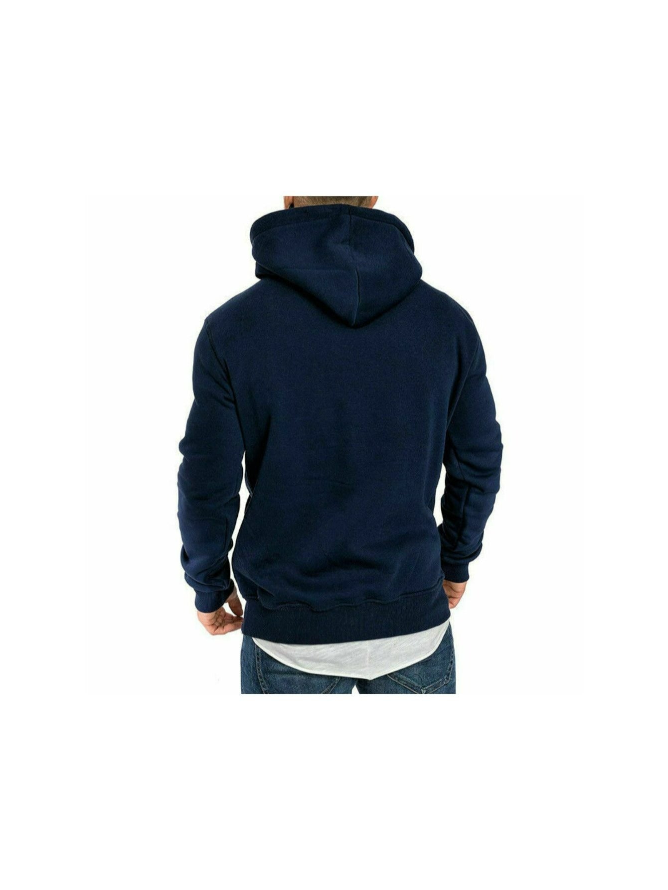 Men's Versatile Pullover Hoodie – Red / grey detail view