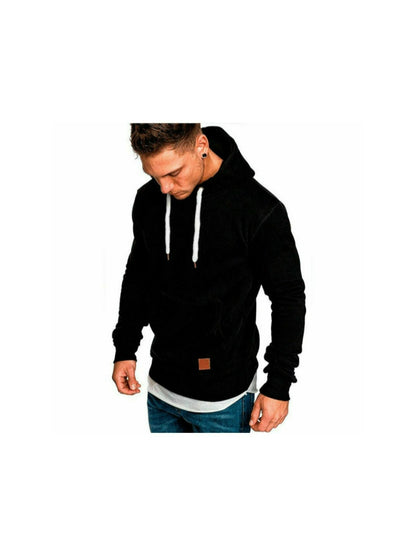 Men's Versatile Pullover Hoodie – Red / grey – Red option – view 3