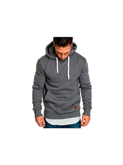Men's Versatile Pullover Hoodie – Red / grey – Red option – view 5