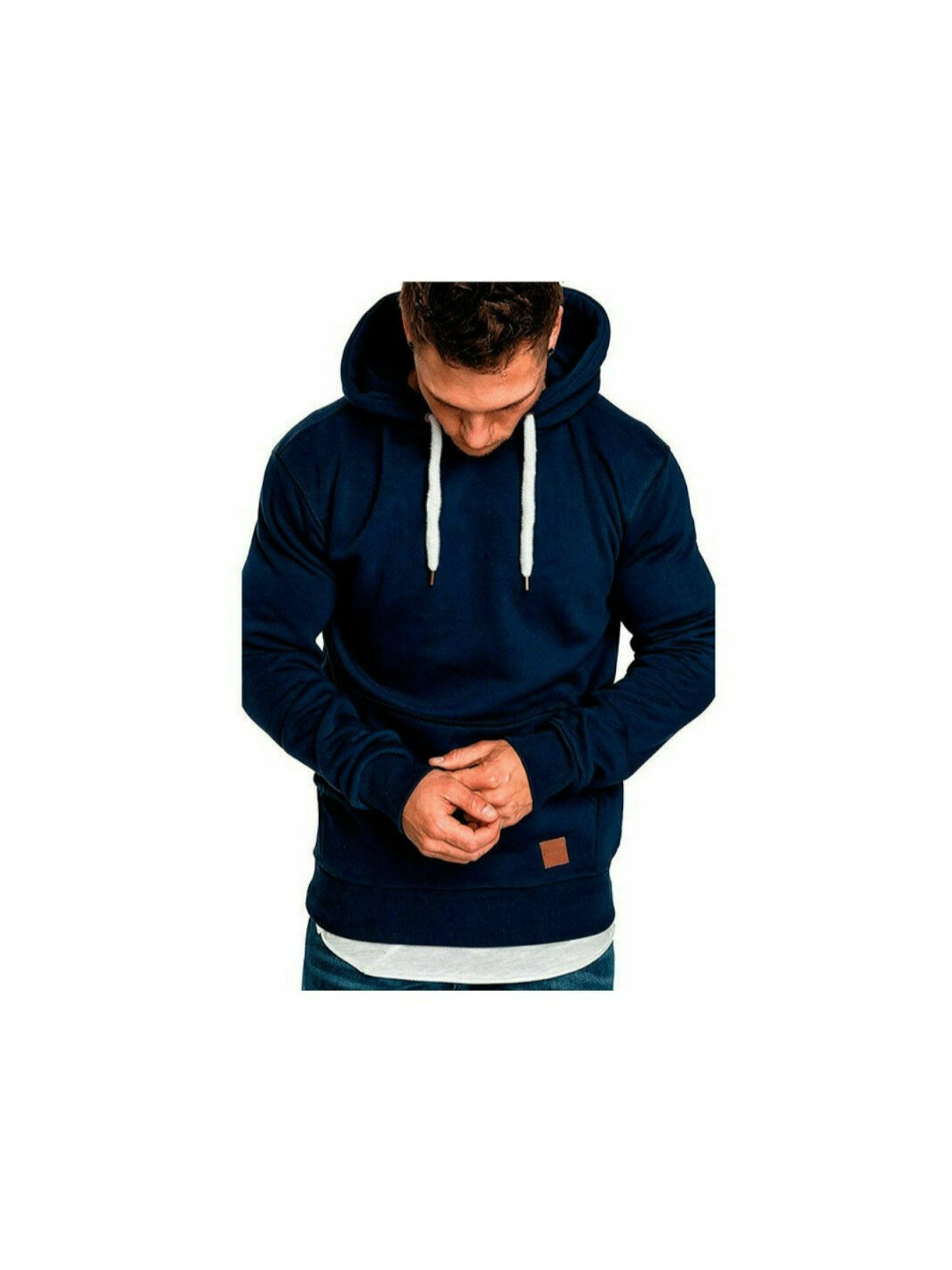 Men's Versatile Pullover Hoodie – Red / grey – Red option – view 7