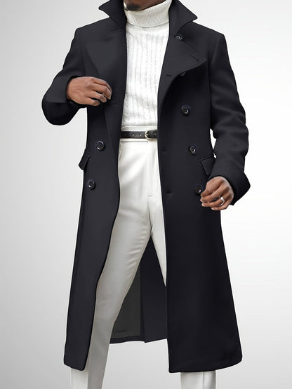 Men's Versatile Wool Blend Double-Breasted Coat – view 3
