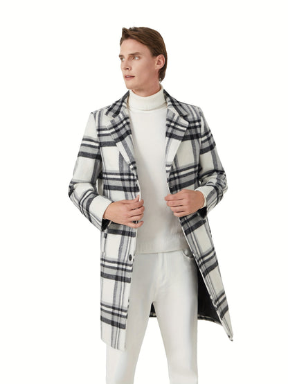 Men's Versatile Wool Blend Single-Breasted Coat – Dark Gray – view 2