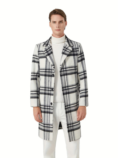 Men's Versatile Wool Blend Single-Breasted Coat – Dark Gray – view 5