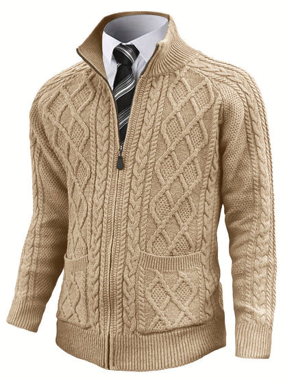 Men's Versatile Zip-Up Cardigan – fern green – view 2