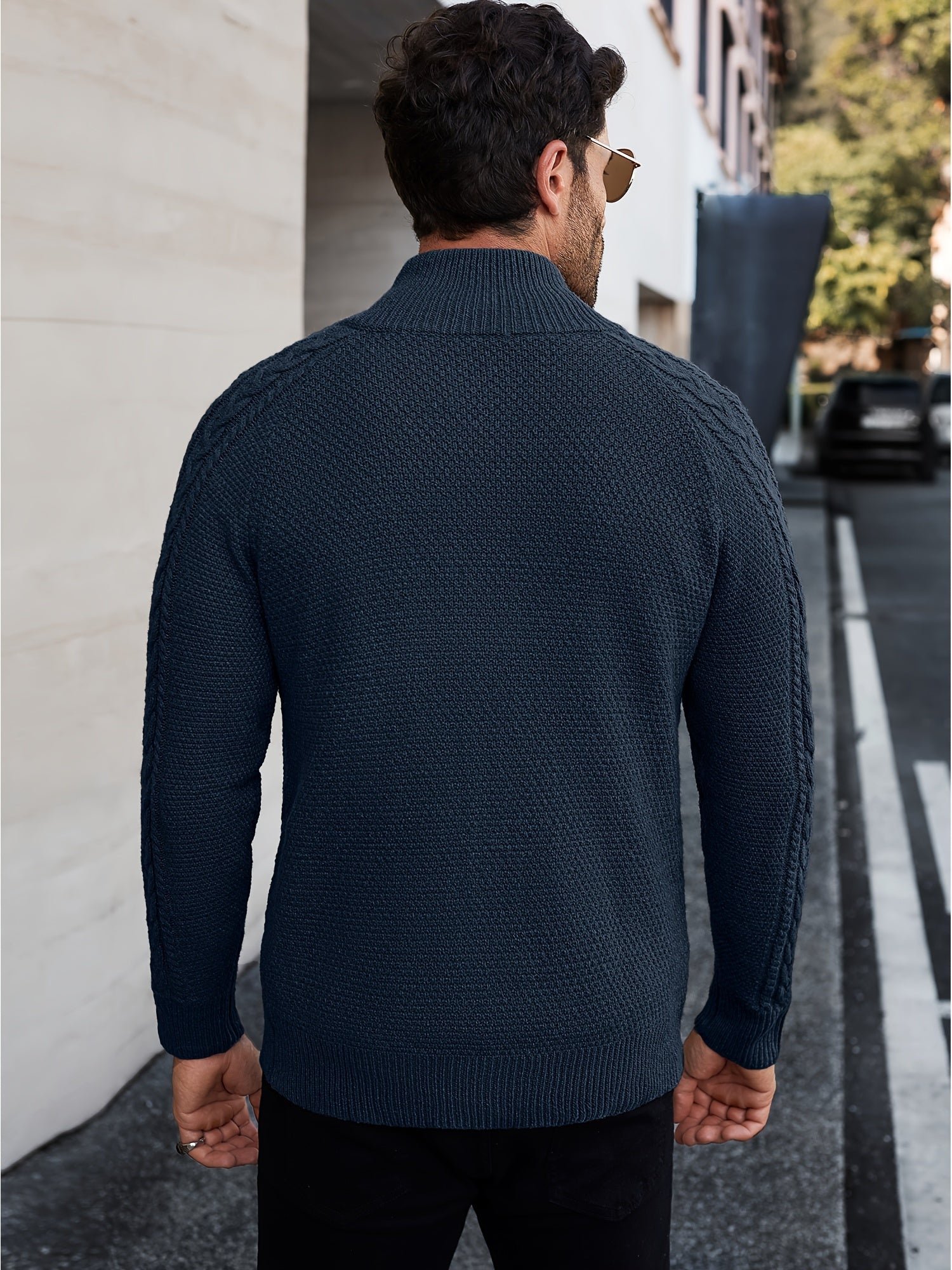 Men's Versatile Zip-Up Cardigan – fern green – view 5