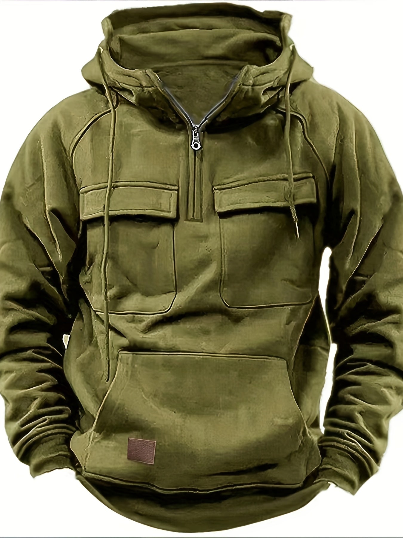 Men's Versatile Zip-Up Hoodie – Sizes 0XL–3XL – Black option – view 5