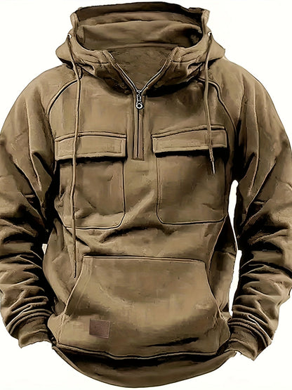 Men's Versatile Zip-Up Hoodie – Sizes 0XL–3XL – Black option – view 9