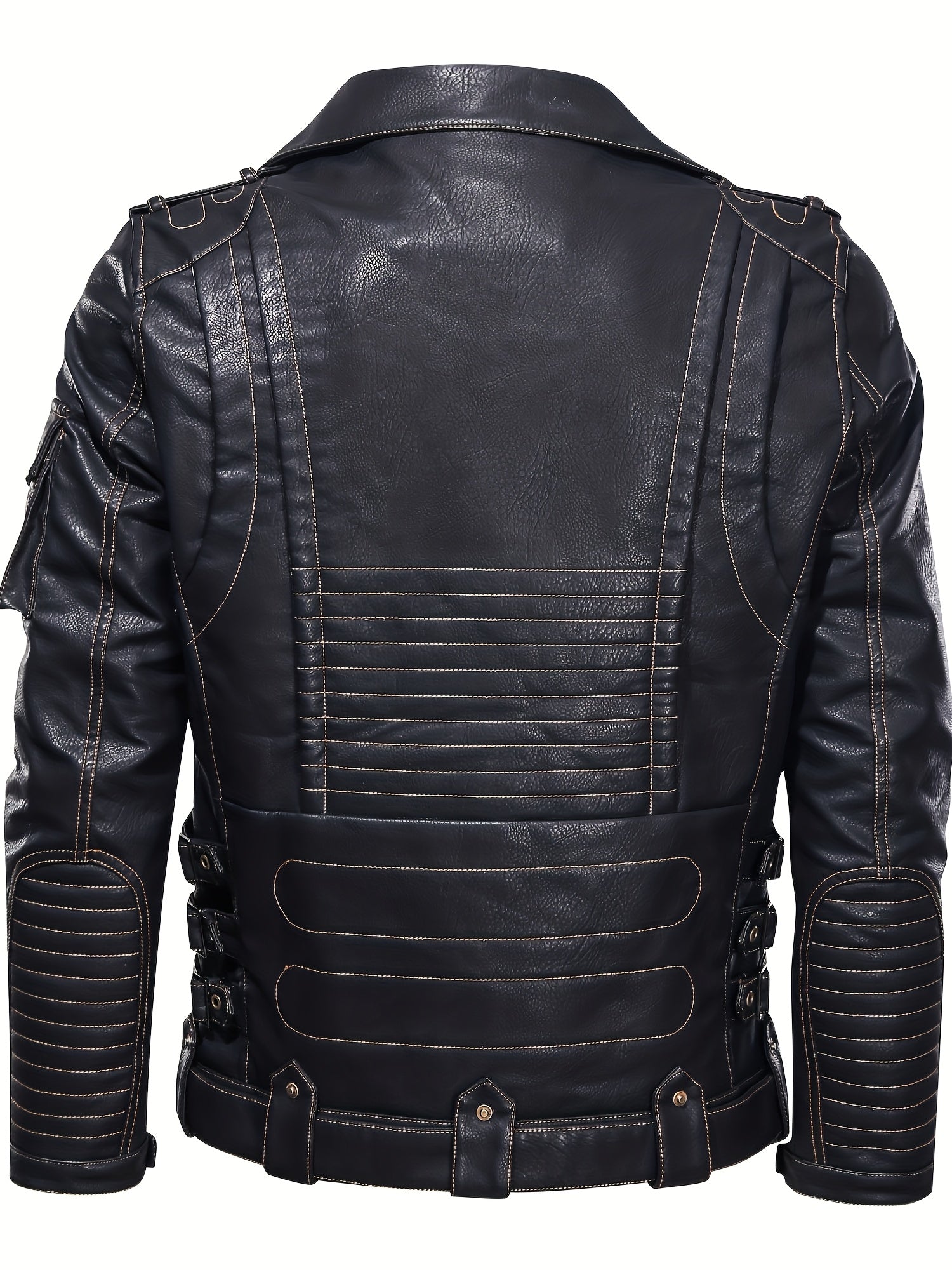 Men's Versatile Zip-Up Jacket – Black Polyester – view 4