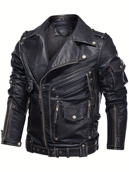 Men's Versatile Zip-Up Jacket – Black Polyester – view 7