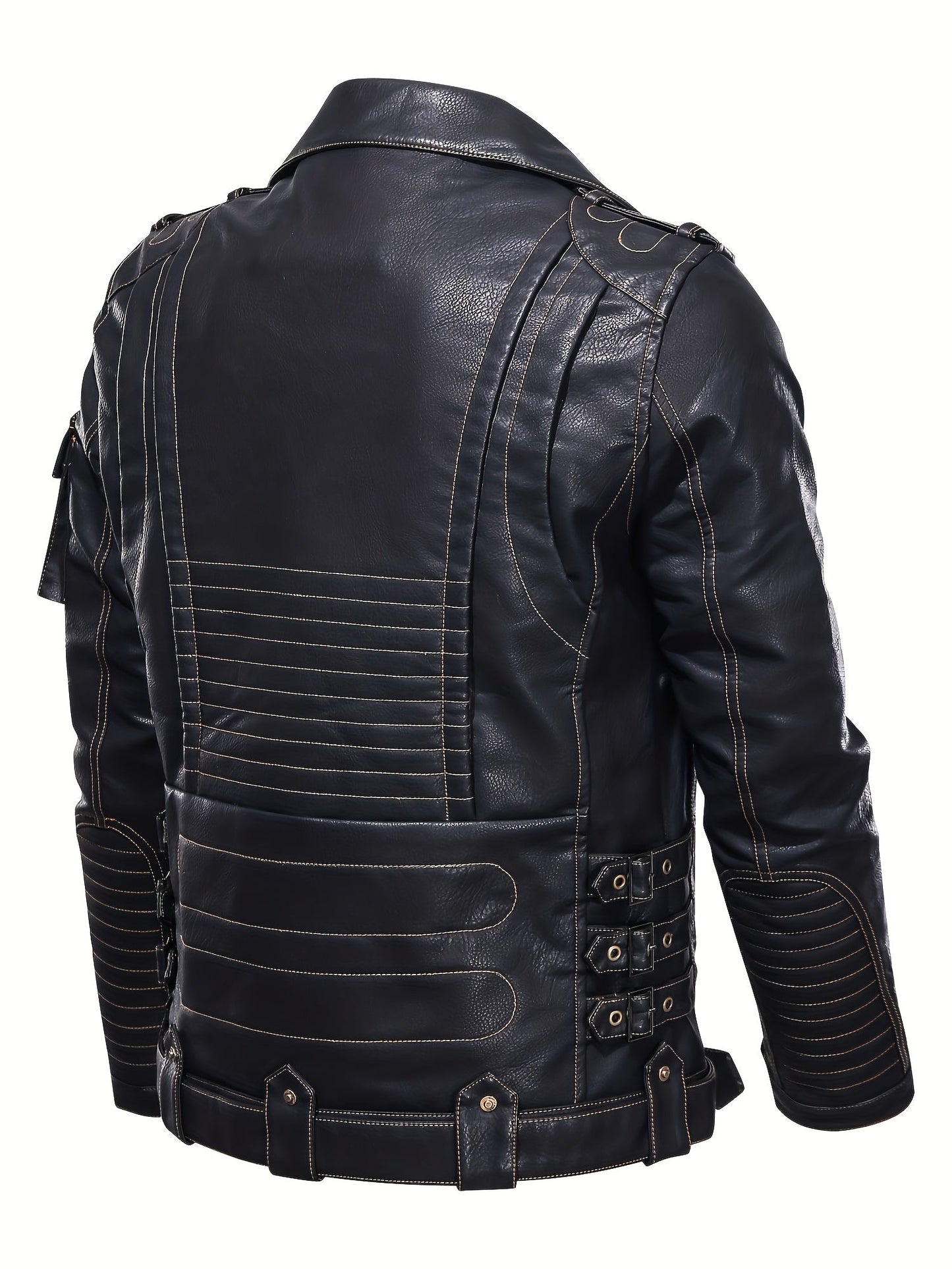 Men's Versatile Zip-Up Jacket – Black Polyester – view 10