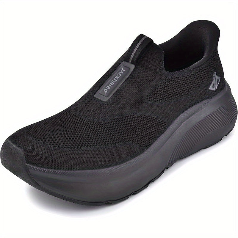 Men's Walking Shoes - Cushioned Support & Wide Toe Comfort – Black option – view 3