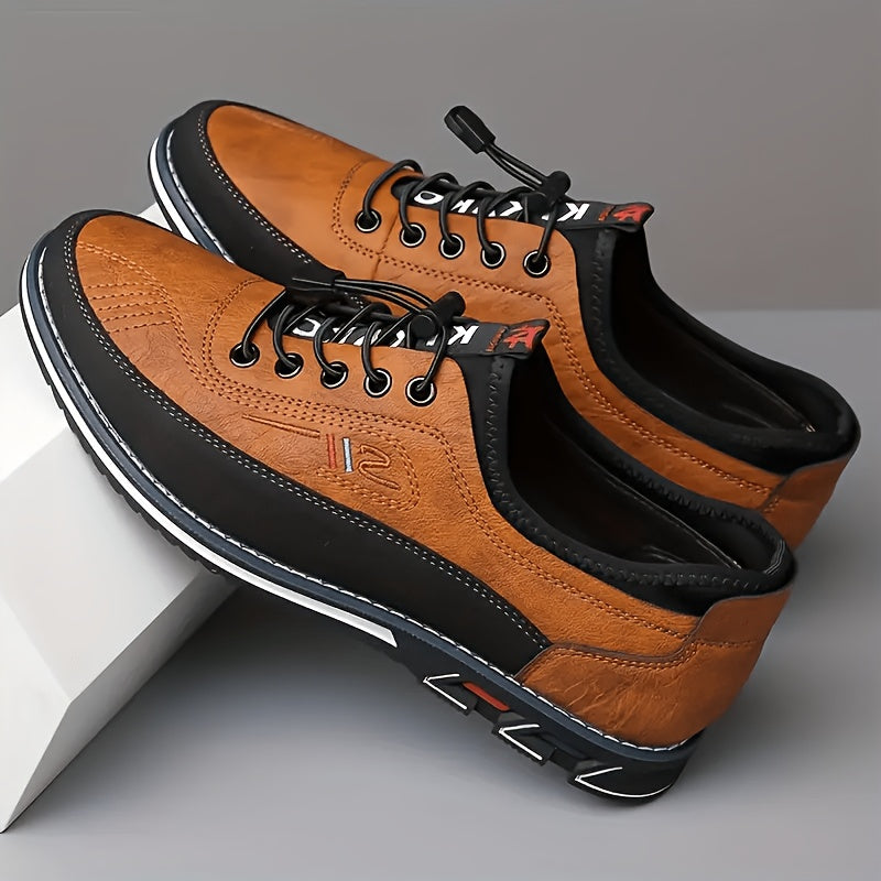 Men's Walking Shoes - Non-Slip Sole Lightweight for Outdoor & – Orange Lace – view 2