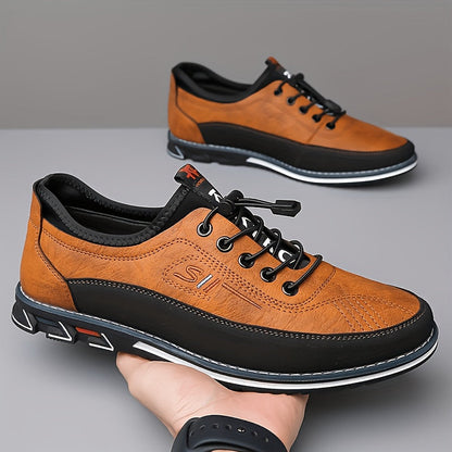 Men's Walking Shoes - Non-Slip Sole Lightweight for Outdoor & – Orange Lace – view 3