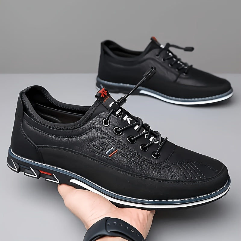 Men's Walking Shoes - Non-Slip Sole Lightweight for Outdoor & – Orange Lace – view 7