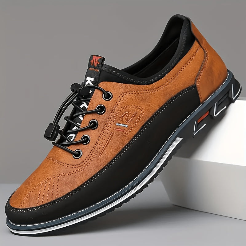 Men's Walking Shoes - Non-Slip Sole Lightweight for Outdoor & – Orange Lace – Orange option – main product image