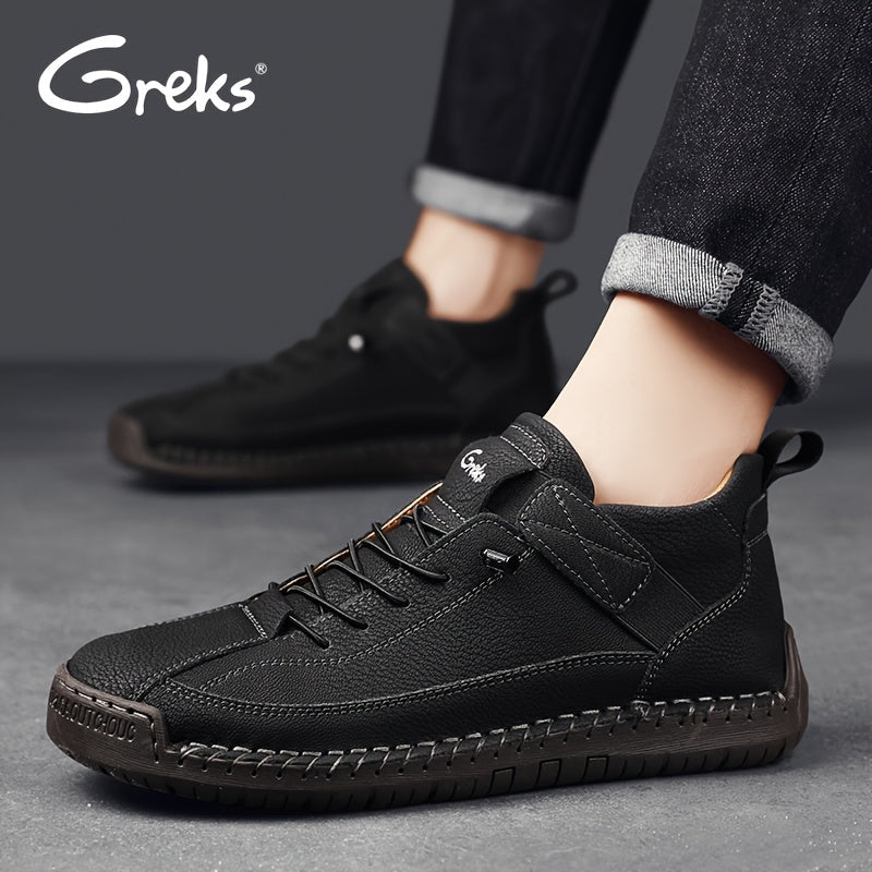 Men's Walking Shoes - Non-Slip Sole Platform Sole for Outdoor & – Black option – view 2